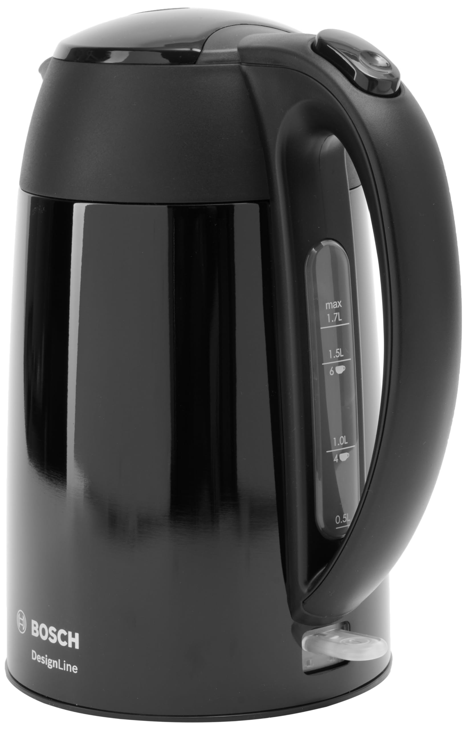 Bosch Designline Wasserkocher Twk3p423, 1,7 Liter, Tassenanzeige, 2.400 W, Schwarz (twk3p423)