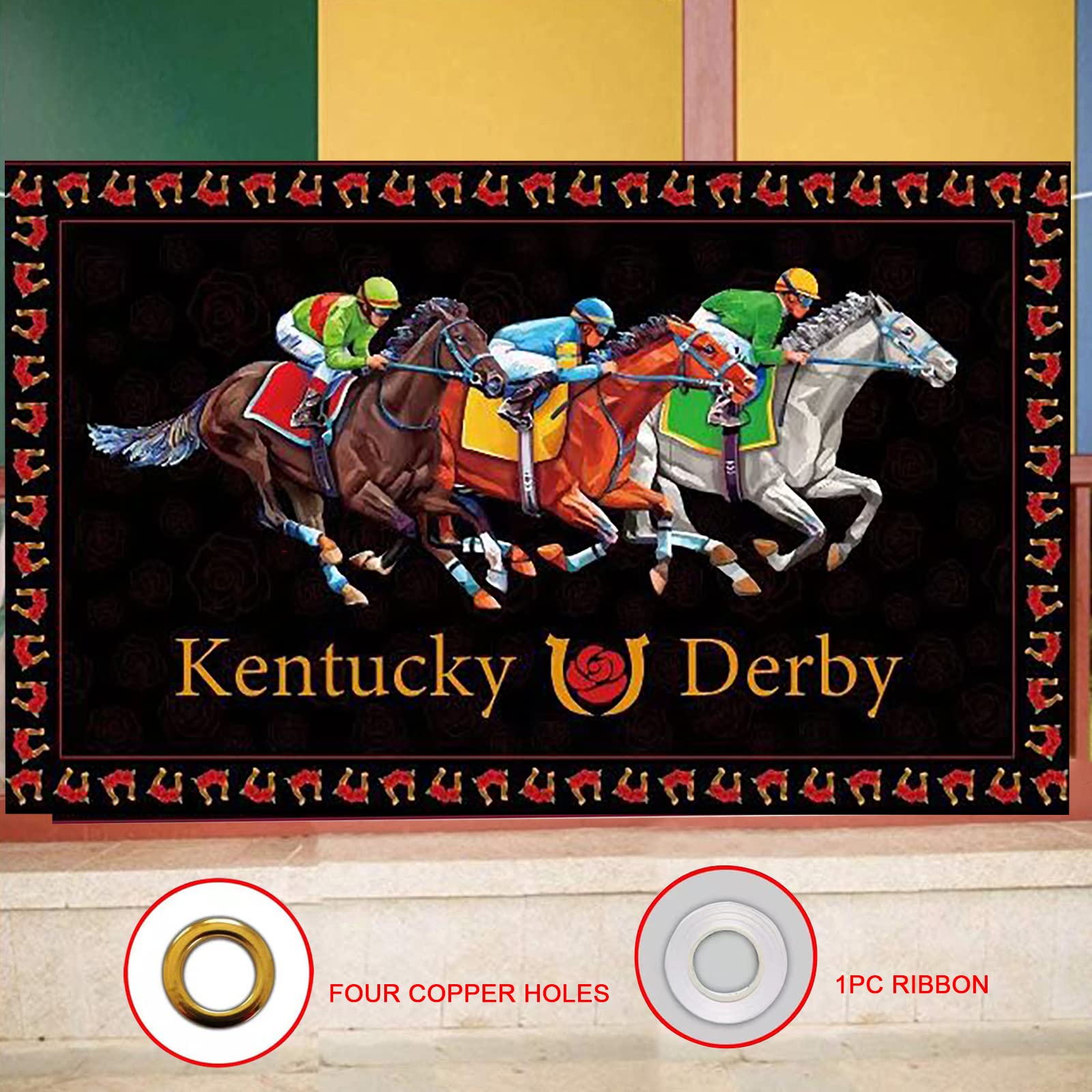 Fotohintergrund Kentucky Derby – 2,1 X 1,5 M, Polyester, Für Party & Fotoshooting