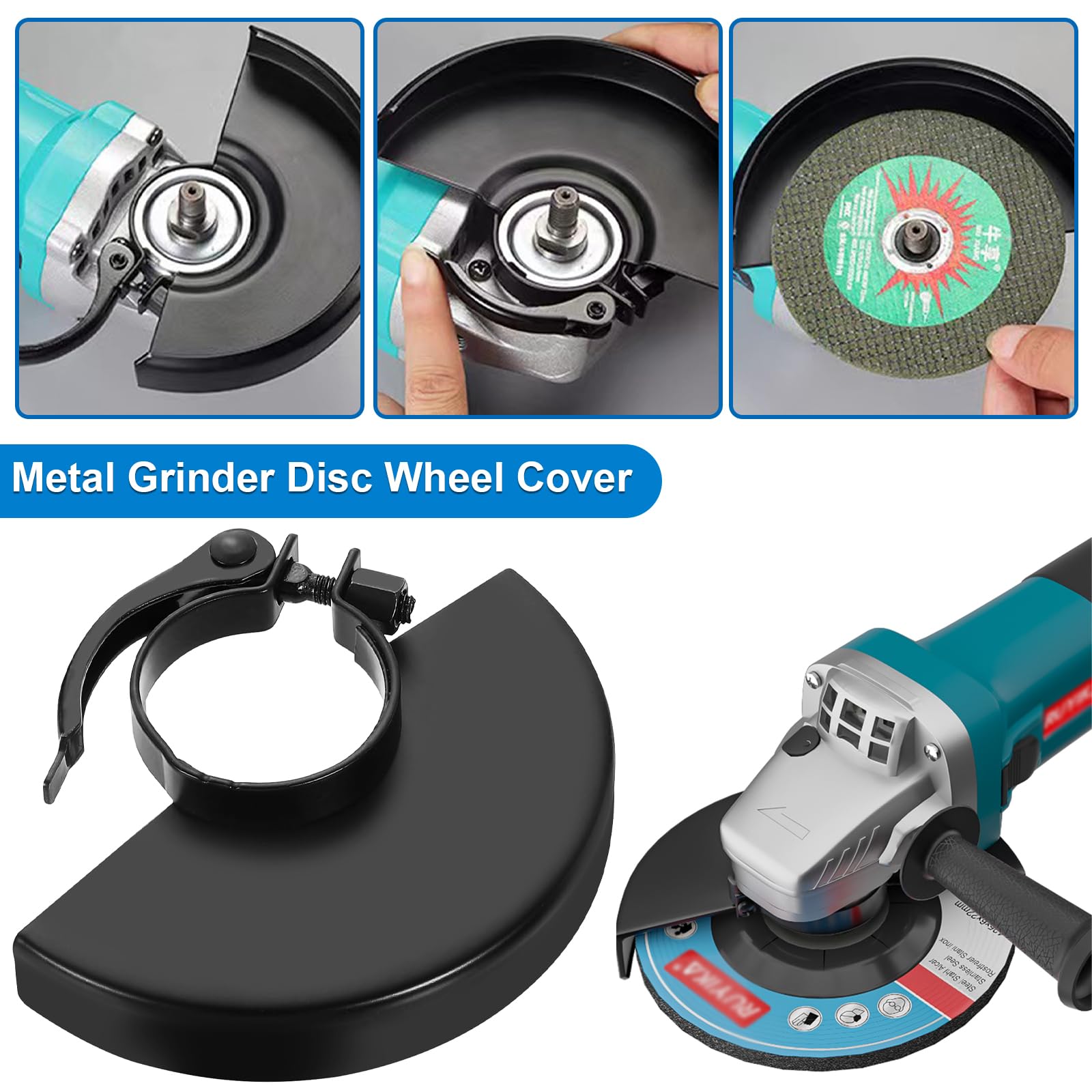 397661-01 Metalowa osłona szlifierki kątowej do 12.7 cm 4-1/5.1 cm 10.2 cm ostrza tarcza ochronna osłona osprzęt kompatybilny z DEWALT BOSCH MAKITA RYOBI METABO szlifierki kątowe