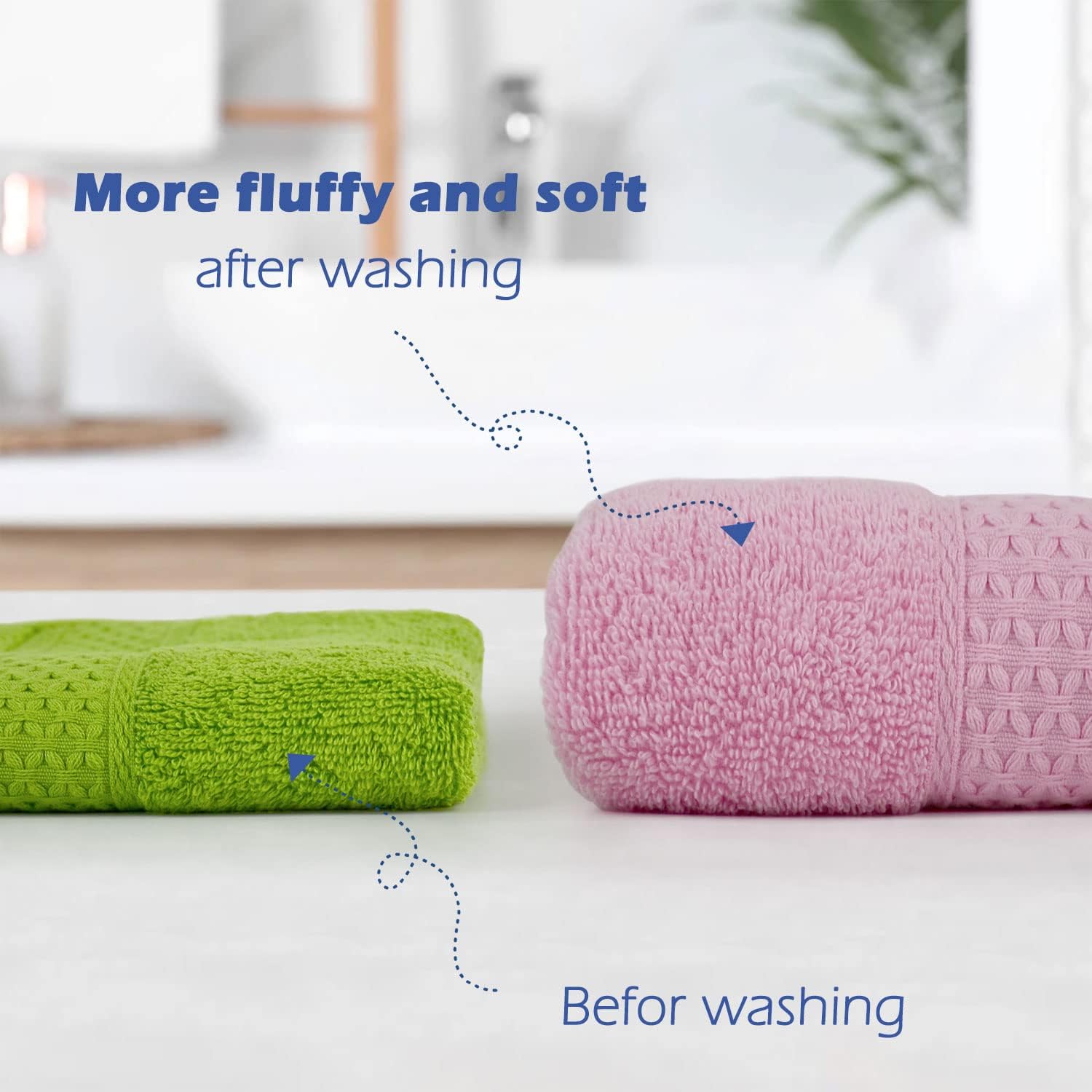 Cleanbear 6 Pack Hand Towels for Bathroom, 100% Cotton Absorbent Face Towels with 6 Assorted Colors for Shower, Kitchen, College Dorm Use, 13" x 29", Multi-Color Towels