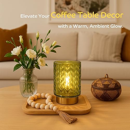 Miniatura 4 de Lámpara a pilas con temporizador, pequeña lámpara de mesa con bombilla LED, lámparas inalámbricas de vidrio junto a la luz de mesa para sala de