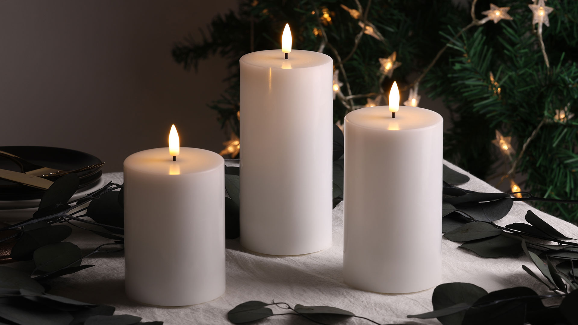 Eywamage 6-Pack White Flameless Pillar Candles With Remote – Real Wax, Flickering LED, Timer, Battery Included, 2x3 Inches For Wedding, Party, And Home Decor