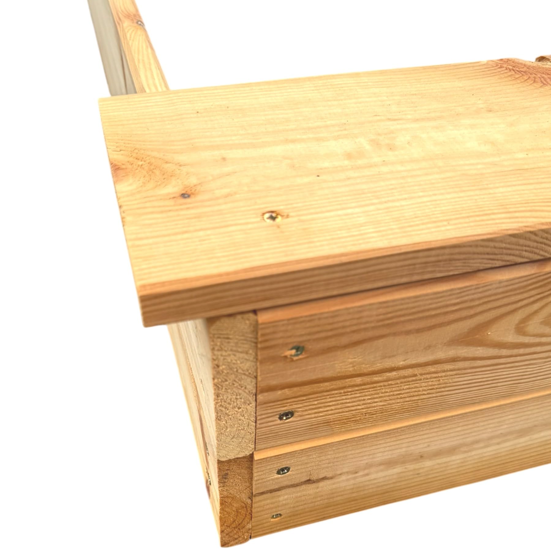 Loggyland Sandkasten aus naturbelassenem Massivholz 140x140cm