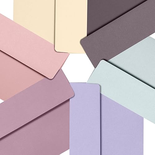 Miniatura 7 de Sobres de 5 x 7 para invitaciones, paquete de 120 sobres A7 para tarjetas de 5 x 7, sobres de invitación de colores, 6 colores pastel apagados, 5 14