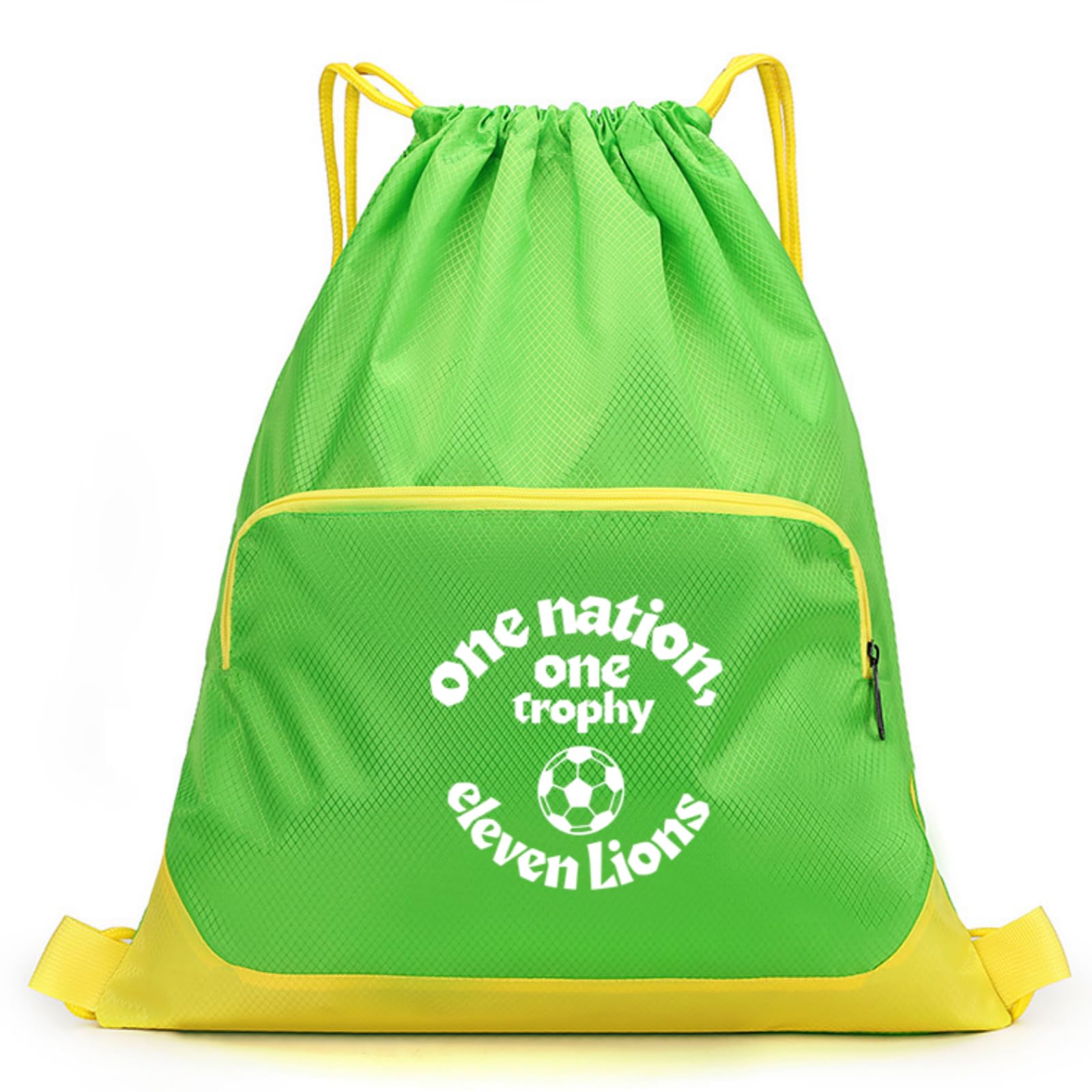 ROSSRORE Waterproof Drawstring Gym Bag with Zipper Pocket - Sports String Backpack for Men Women, Large Capacity Lightweight Sackpack for Swimming, PE, Football, Travel & Beach Holidays — image 1