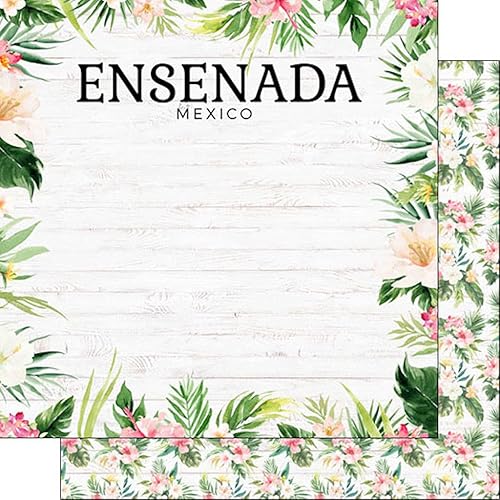 Scrapbook Customs 30161 Ensenada Mexico Vacay - Papel de recortes de doble cara de 12 x 12 pulgadas, 1 hoja