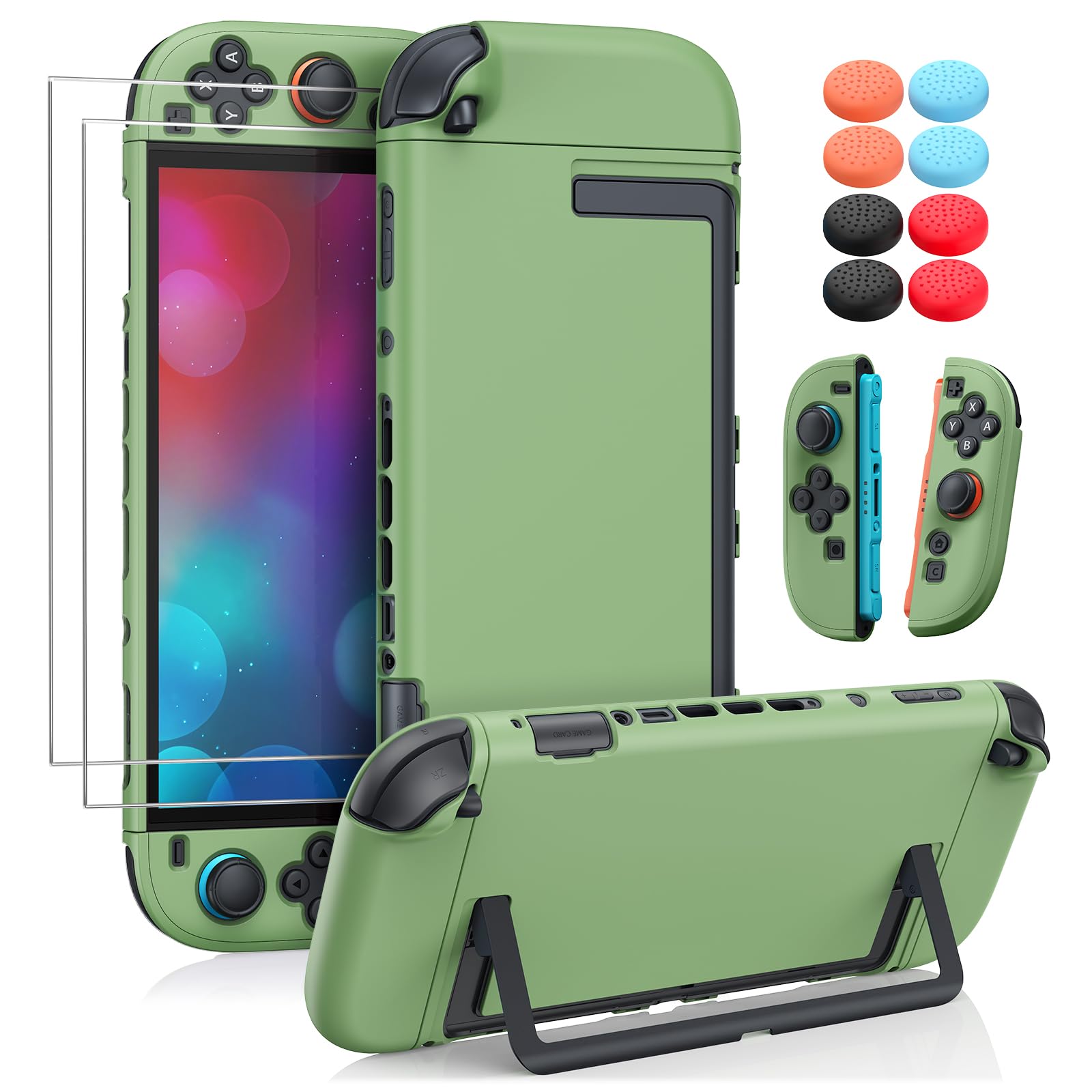 WAXITY Dockable Protective Case for Nintendo Switch 2-Light Green