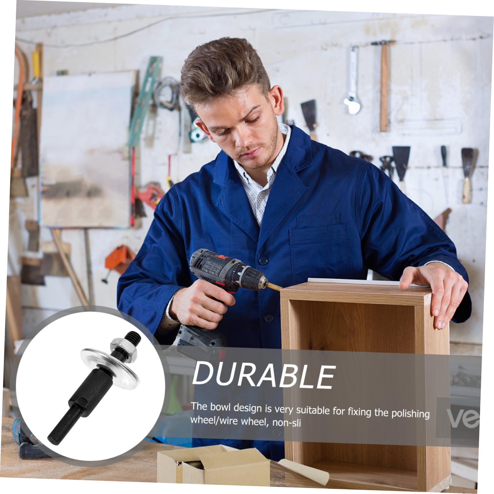 SEWACC 2 Sets Steel Drill Arbor Adapter Mandrel for Buffing Grinding Wheels Rotary Tool Adapter for Electric Drill