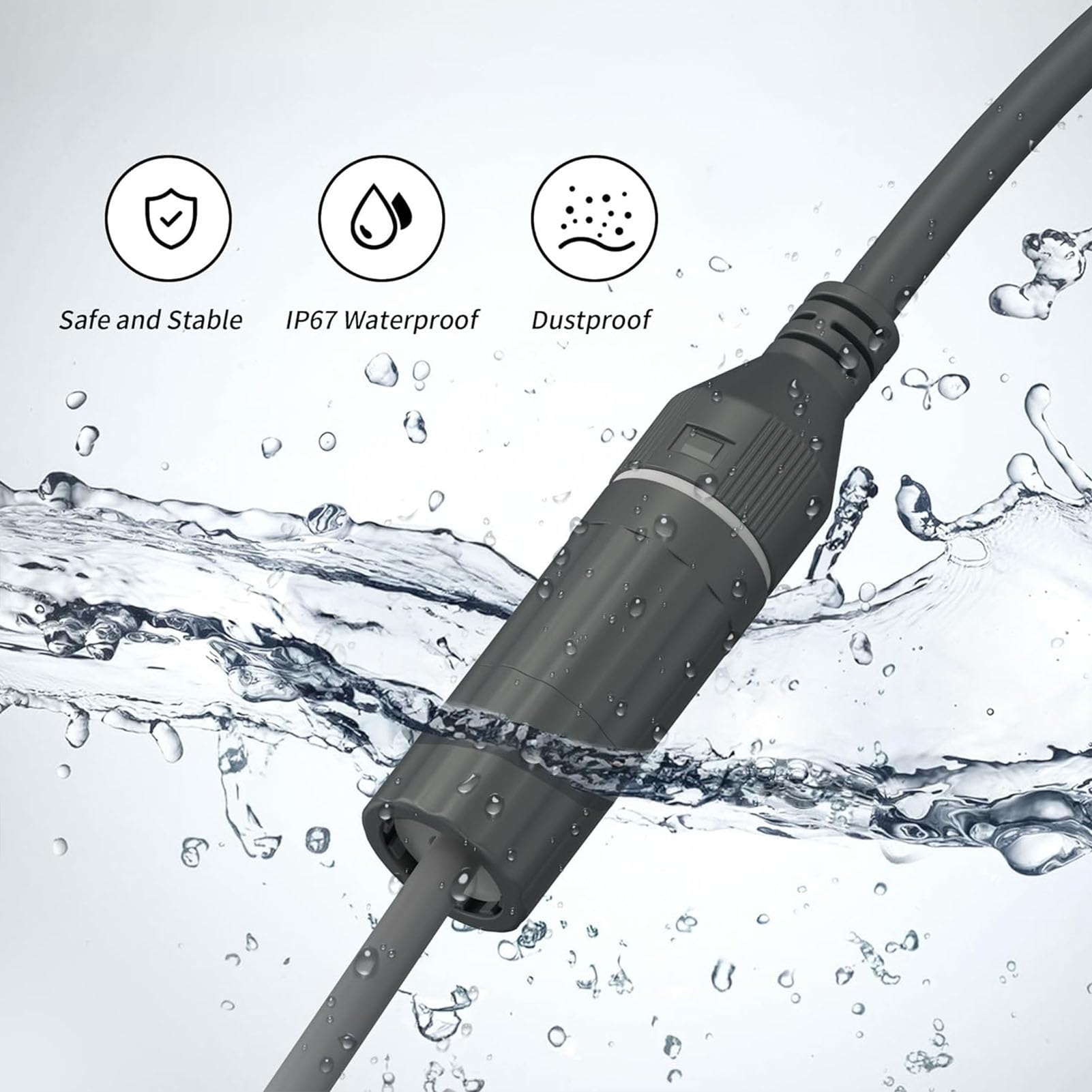 Zunate Câble SPX vers RJ45 Adaptateur pour Gen 3, IP67 Eau 1200 Mbps Vitesse SPX vers RJ45 Connecteur, Câble RJ45 Adaptateur Femelle pour Paraboles et Routeur Gen3