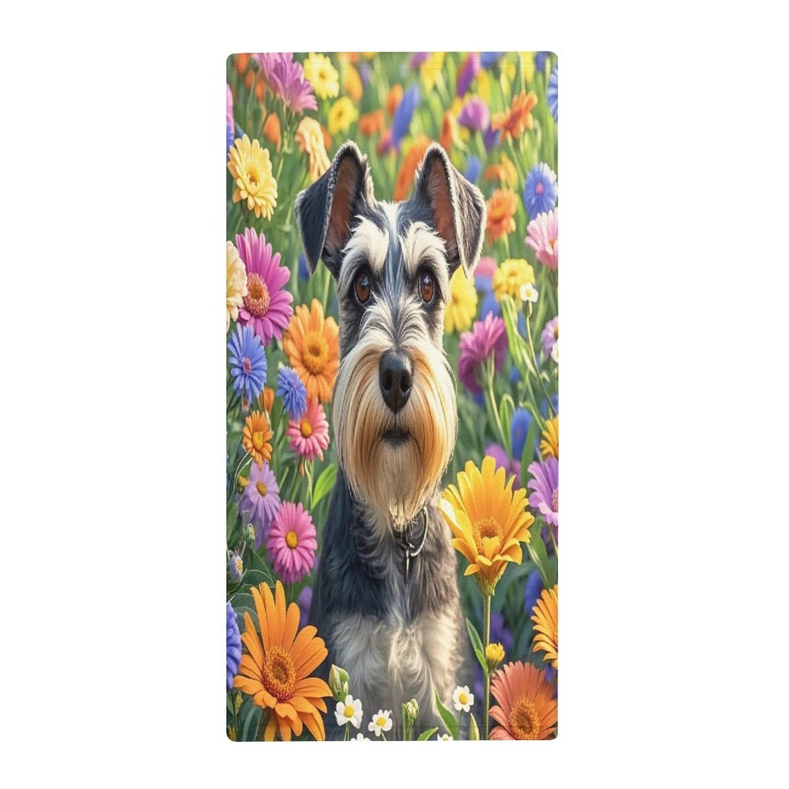 FekiLoot Schnauzer Bath Towel Super Soft Highly Absorbent Bath Towel Fashion Quick Drying Bathroom Towel Soft Large Fingertip Towels for Bathroom Gym Travel Camp Pool