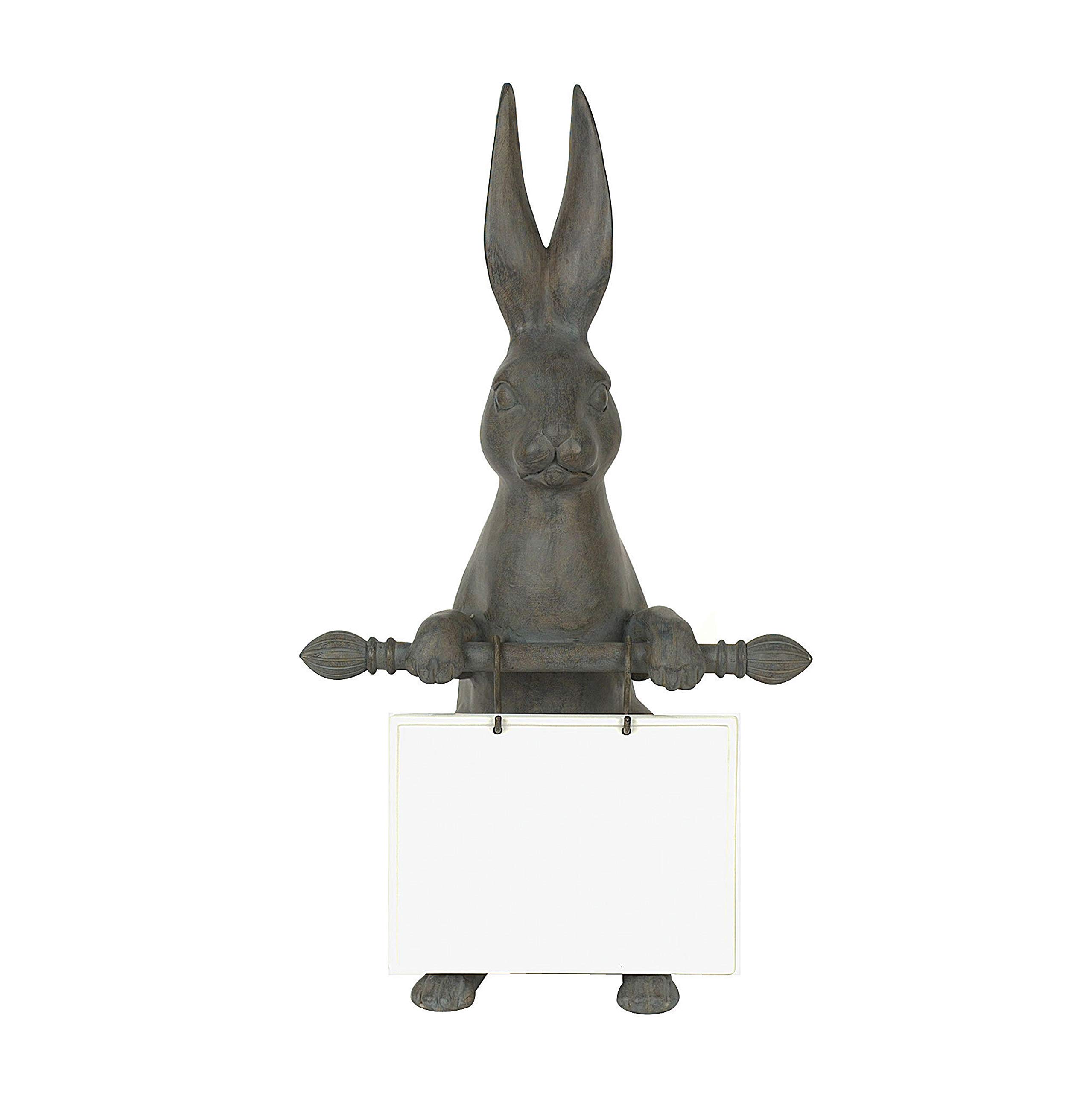 Amazon.com: Creative Co-Op Resin Rabbit Holding Message Board