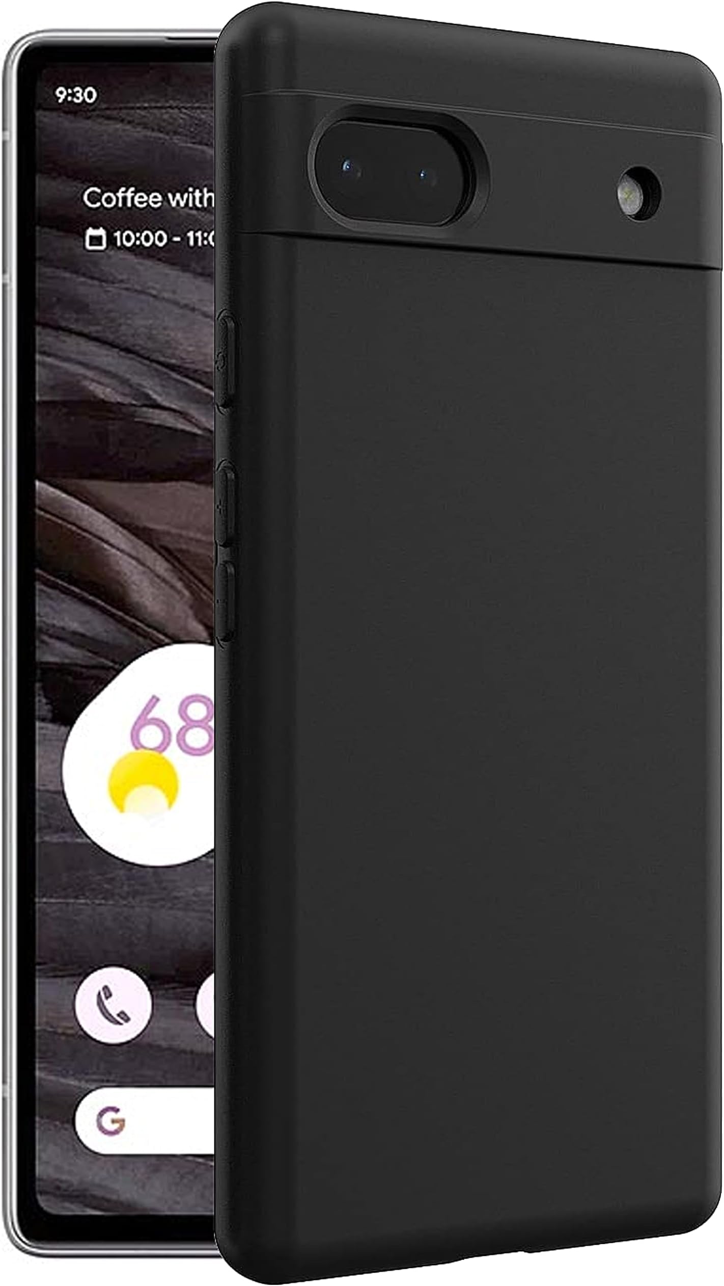 CoverNect Back Cover for Google Pixel 7A – Shockproof, Slim Fit, Matte Finish, Durable Protective Mobile Case, Precise Cutouts for Camera & Ports, Black (10126)