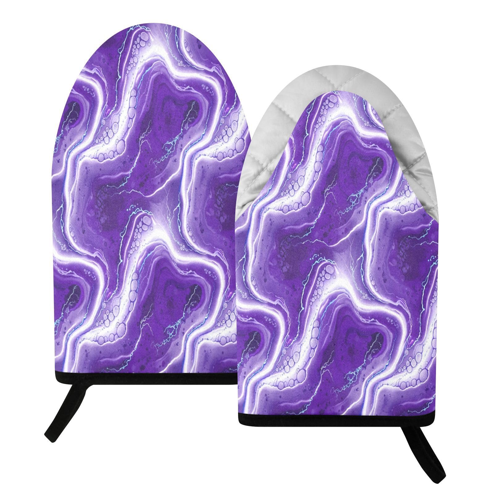 BURSTDDY Marble Oven Mitt,Heat Resistant Kitchen Mitts for Cooking