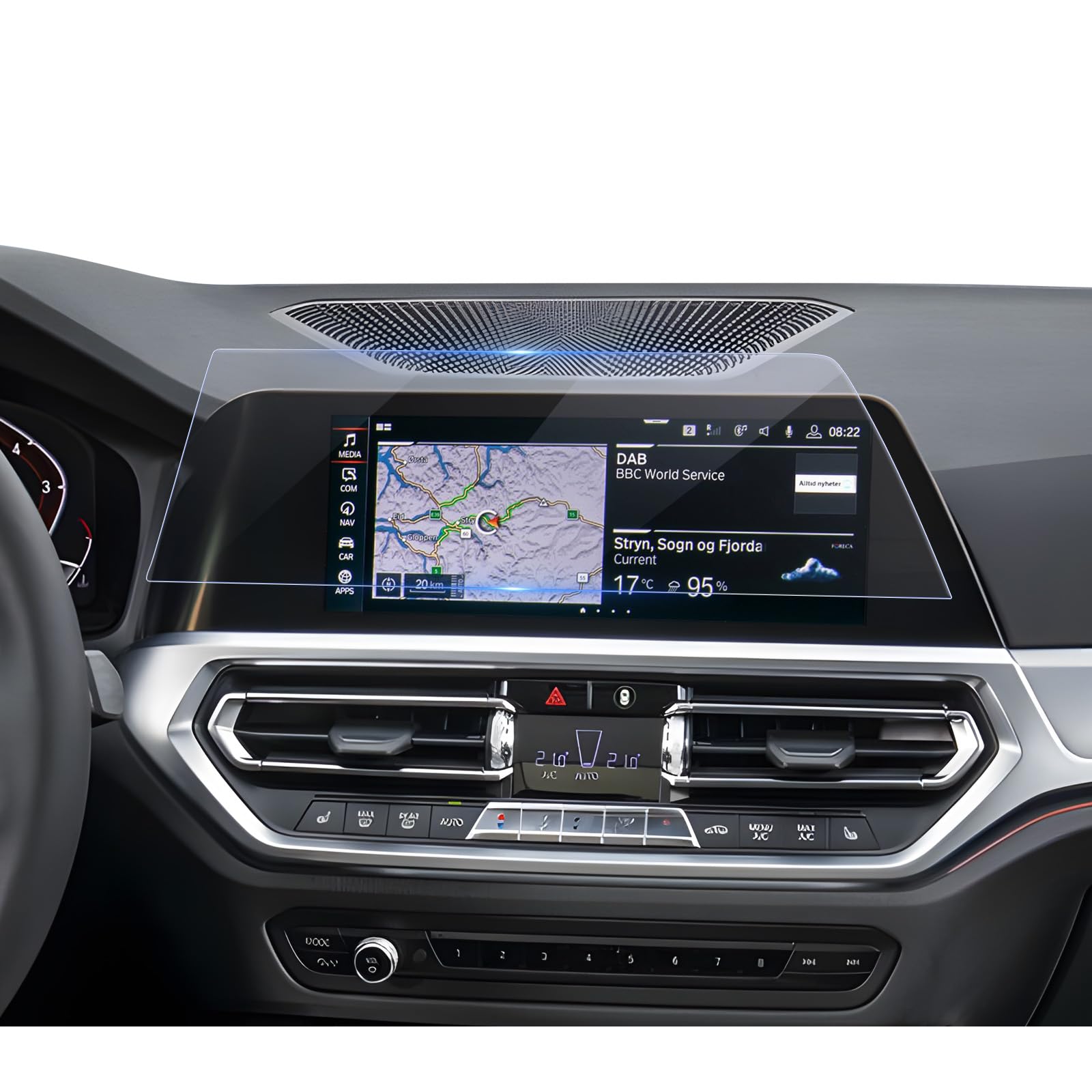 LUWU Compatible con BMW 3er G20 G21 G28 2019-2022 Protector de Pantalla para Navegación 12,5 Pulgadas Protector de Pantalla de Cristal Templado 9H Antiarañazos G20 G21 Accesorios