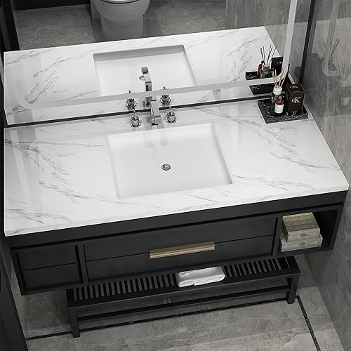 Miniatura 4 de Papel de contacto para encimera, papel tapiz de mármol para encimeras, armarios, cajones, papel tapiz extraíble para dormitorio, baño, impermeable,