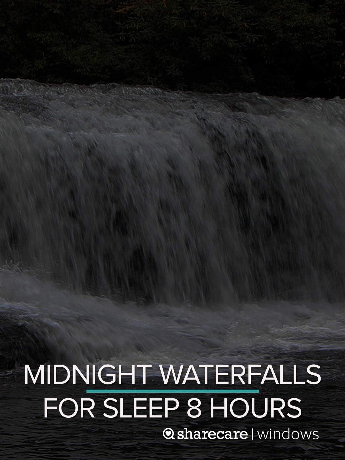 Midnight Waterfalls for Sleep 8 hours