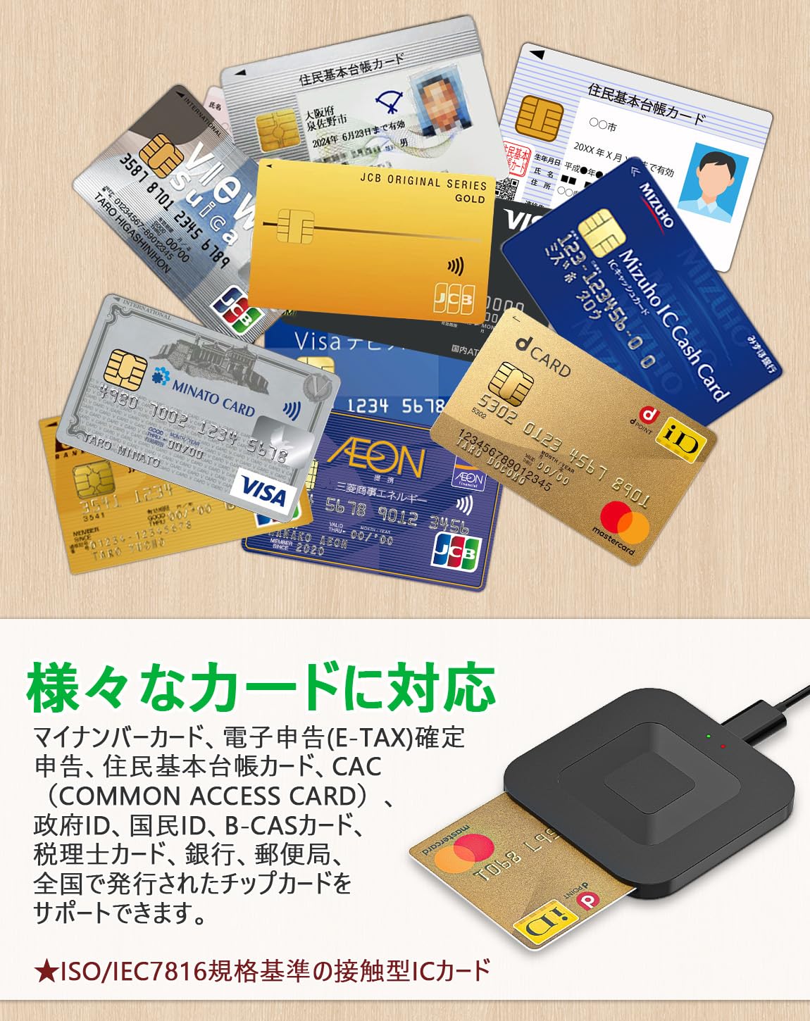 Amazon.co.jp: FFZZKJ ICカードリーダー マイナンバーカード対応