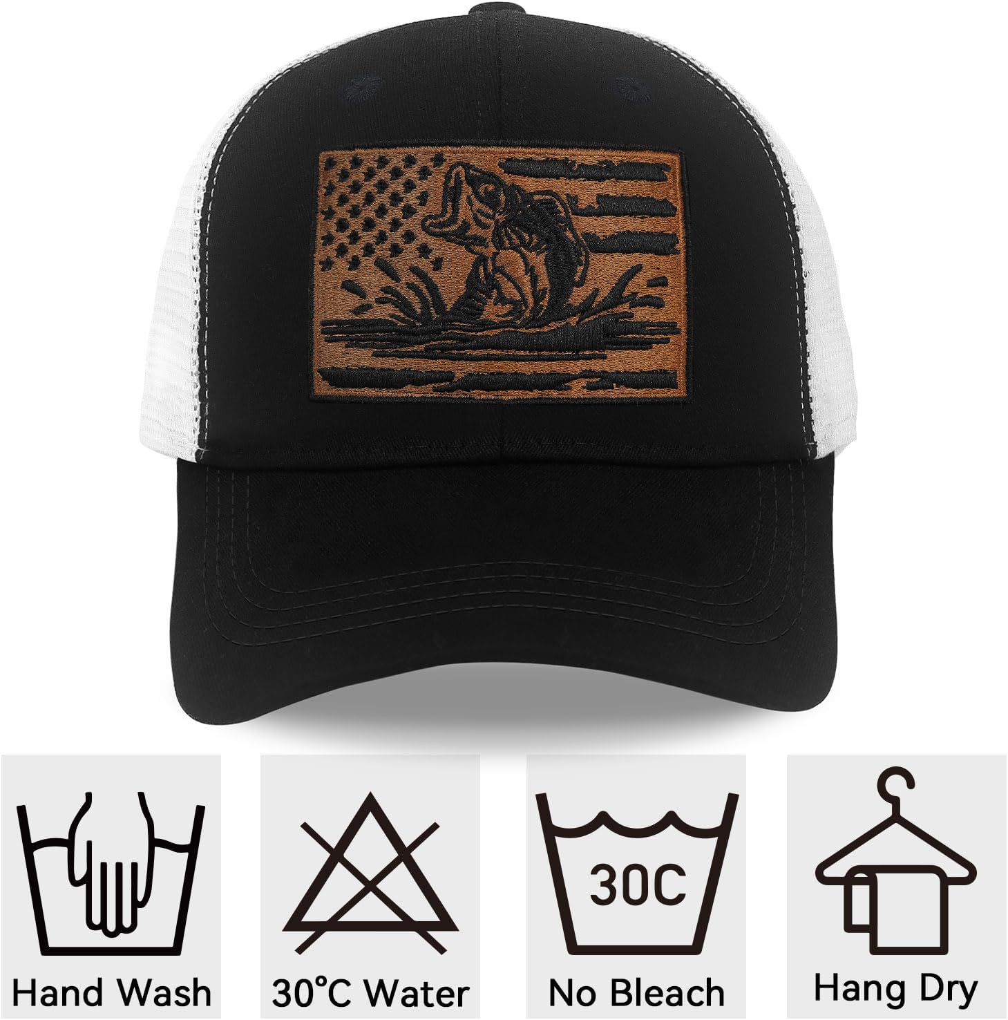 Fishing Gifts for Men, Fishing Hat for Dad Husband Grandpa, Adjustable Embroidered Trucker Hat Baseball Cap - Image 5