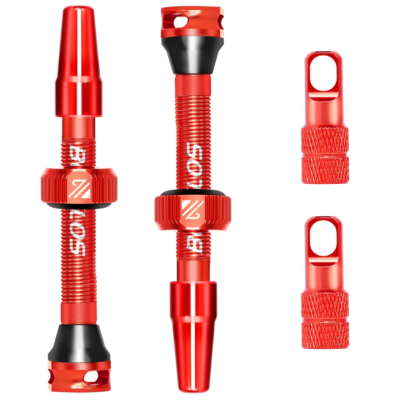 AEYINO Presta Valve Tubeless Stem 44 mm, Valve Stem Kit with Valve Core Removal Tool for Road Bike/Mountain Bike/MTB, Fit Most Bicycle Rims, Super Light Durable Aluminum Stem Colorful