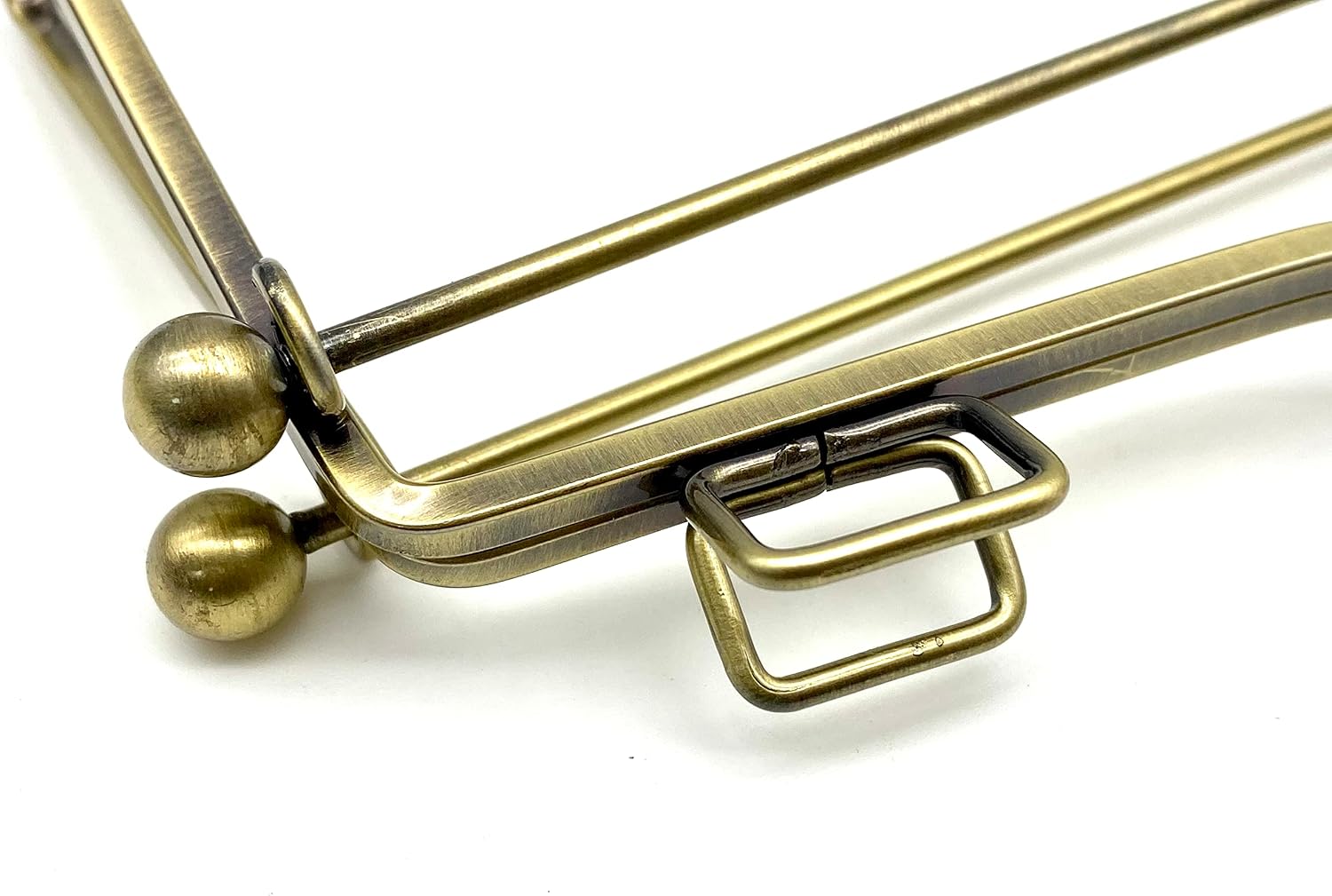 3dancraftit Iron Wire Kiss Clasp Lock Purse Handle Pouch Bag Clutch Frame for Purse Bag Making 10 1/2" x 4 3/4" / 26.5cm x 12cm Anti Bronze Y11