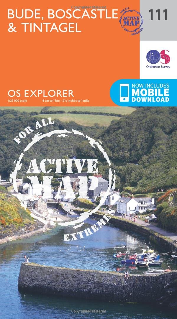 Bude Boscastle  Tintagel Map  Weatherproof  South West Coast  by Ordnance Survey