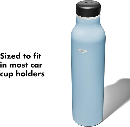 Miniatura 6 de OXO Strive - Botella de agua aislada de 24 onzas con tapa estándar, color azul topacio