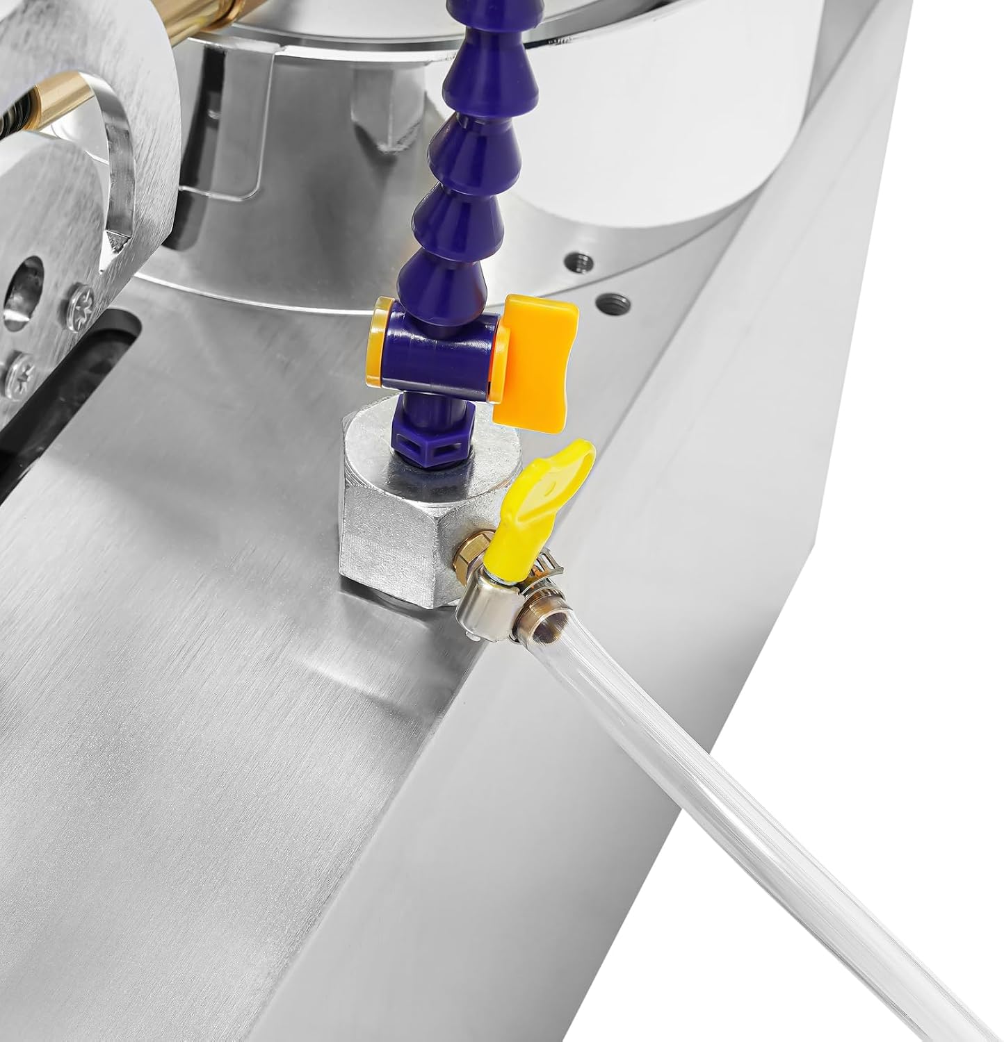 Gem Faceting Machine, 180W Jade Grinding Polishing Machine, 0-3000RPM Adjustable Rotating Speed, Lapidary Ddigital Jewelry Polisher Jewelry Jade Rock Angle Polisher Grinder w/Mechanical Handle & Pump