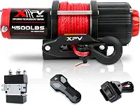 Guincho elétrico 12V 2,041.2 kg para reboque ATV/UTV off-road com suporte de controle remoto sem fio e alça com fio, IP67 à prova d'água (corda sintética)