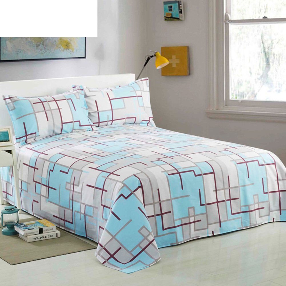 Drap en coton sergé double lits jumeaux 230x230cm grand format respirant