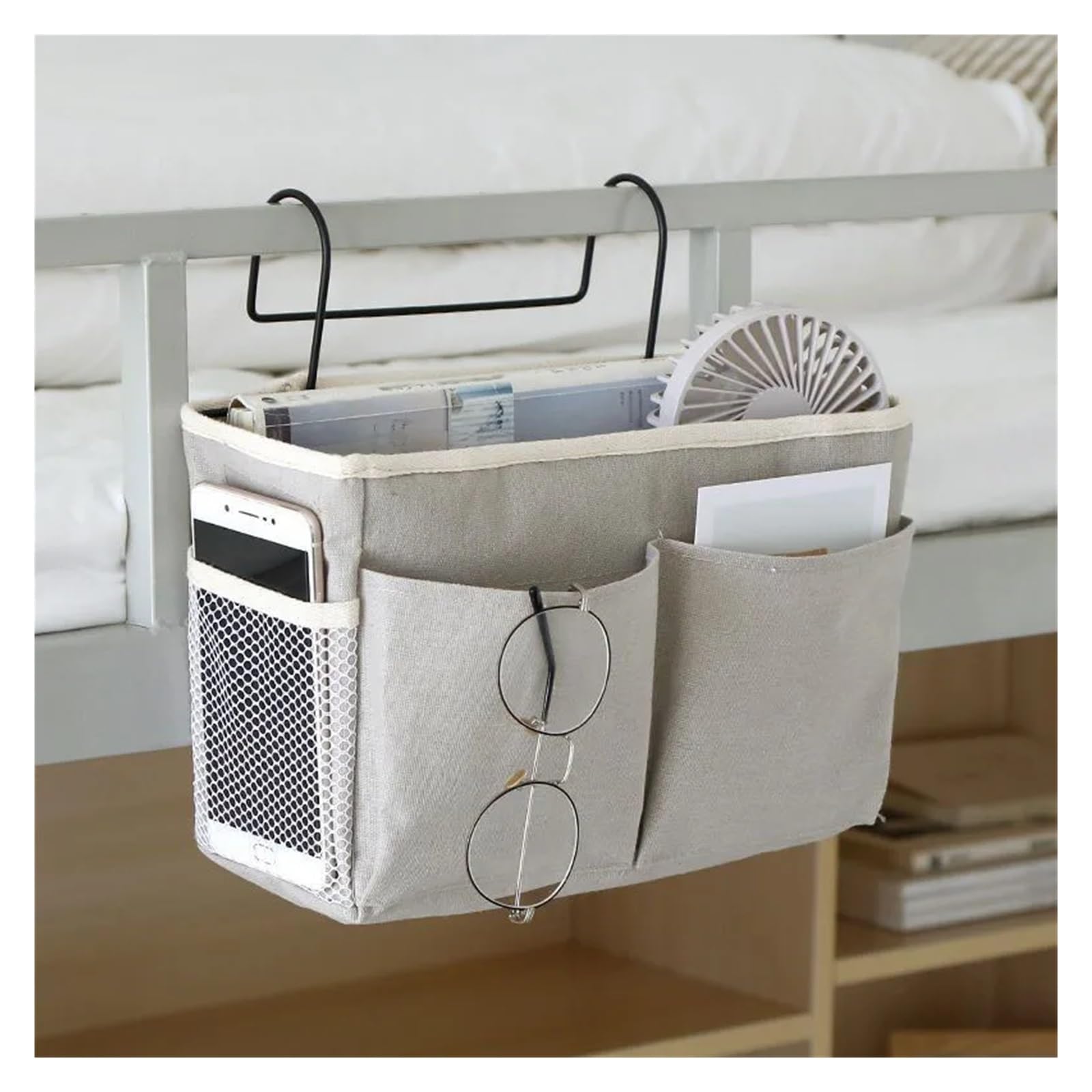 Organizador de Reposabrazos para Sofá Bolsa de Almacenamiento Colgante Multifuncional for sofá Junto a la Cama, for organización de dormitorios y Apartamentos(Blue)