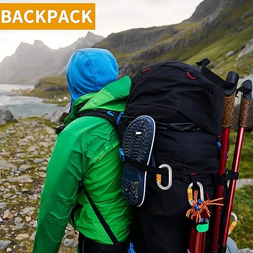 Vista 51 de SOB Clips de mosquetón de escalada con bloqueo automático, conector de mosquetón asimétrico de alta resistencia utilizado para rappel