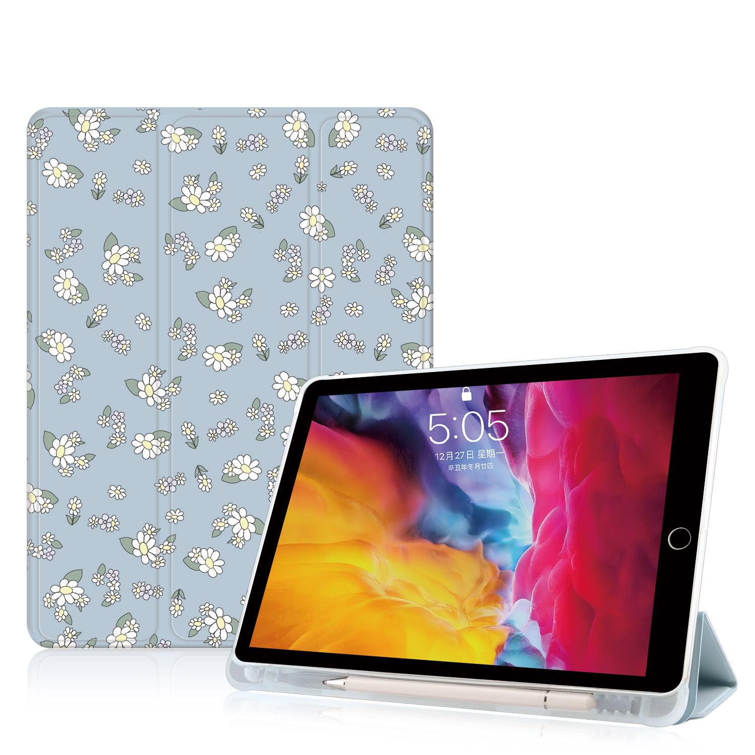 JOYLAND IPad Hülle Für 7./8./9. Generation 10,2 Zoll (2019-2021) – Mit Apple Pencil Slot, Stoßfest & Leichter Dreifach-Stand