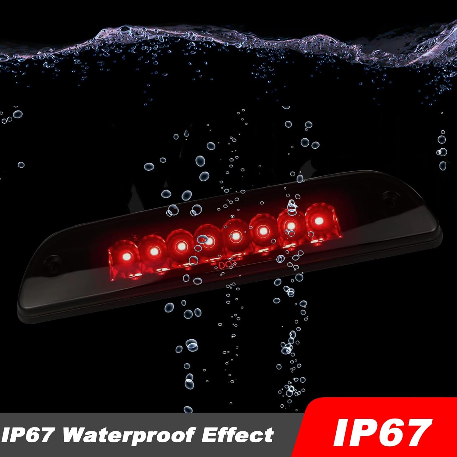 High Mount Stop Lights LED Third Brake Light Assemblies Compatible with Toyota Tacoma Truck 1995-2015 Rear LED Brake Lamp Bar Taillight