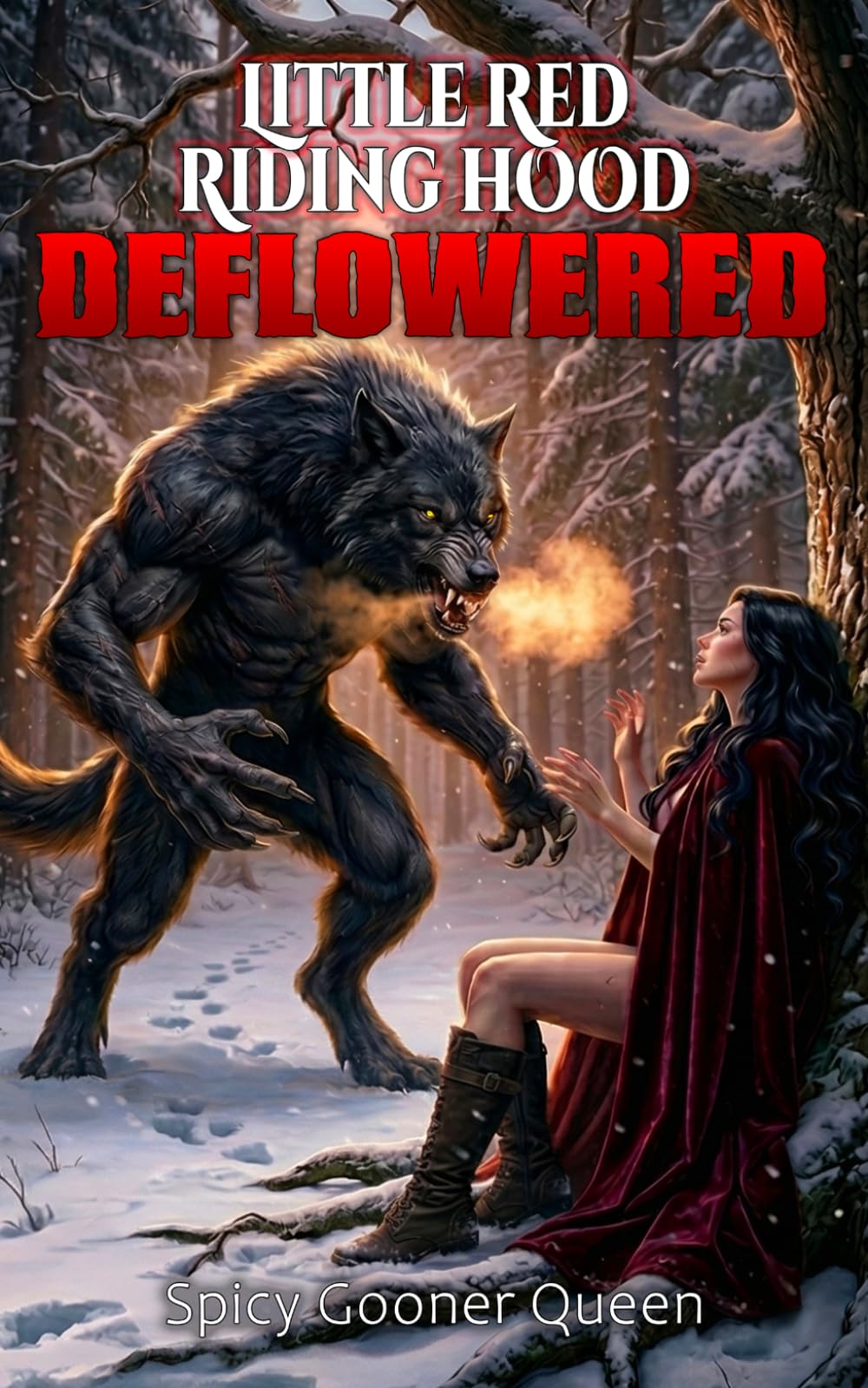 LITTLE RED RIDING HOOD DEFLOWERED: Two Omegas, two Alpha werewolves... The darkest erotic retelling of the classic fairy tale (The Brothers Grimm's ... Sinister Monster Tales & Omegaverse Fiction)