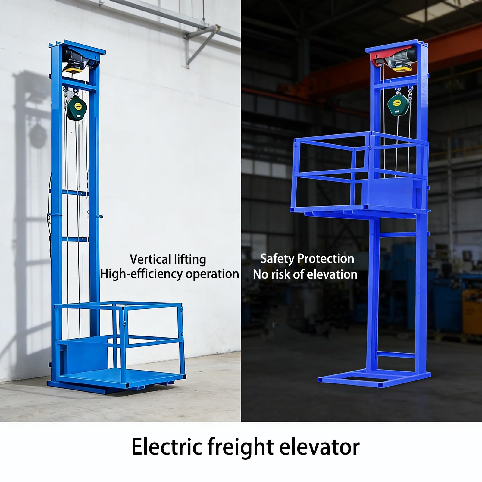 Robuste elektrische Hebebühne, mobiler automatischer Lastenaufzug, Hubhöhe 2-10 Meter, anpassbar für den Innen- und Außenbereich, ideal für Lager und Docks