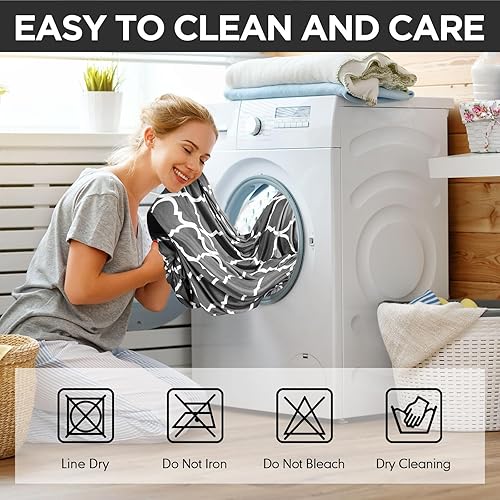 Miniatura 6 de Peryiter 7 fundas impresas en forma de L para sofá reclinable seccional de 5 asientos, fundas de sofá seccional de terciopelo de seda láctea, funda