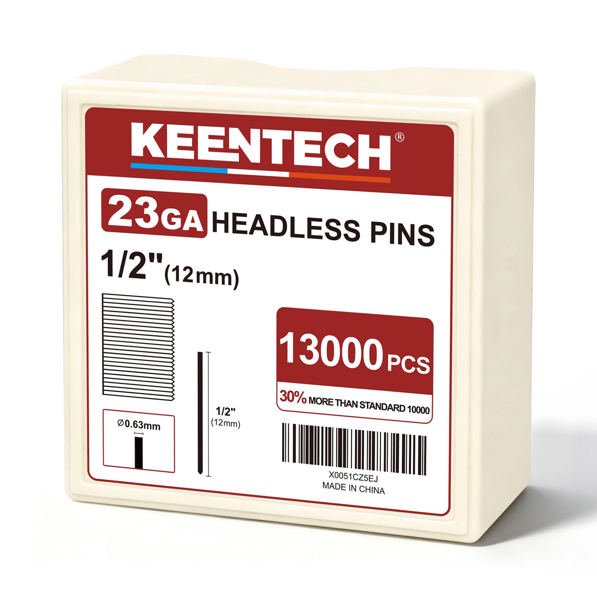 KEENTECH Pin Nails - 13,000 Headless Pins for Pin Nailers -1