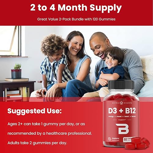 Miniatura 8 de NutraChamps Paquete de gomitas de vitamina B12 y gomitas de saúco