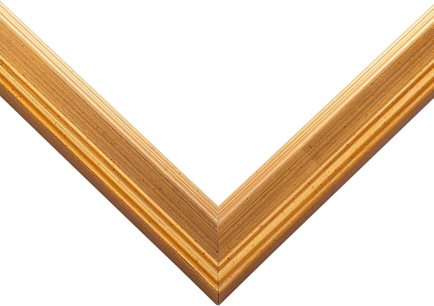 Poster Palooza 6x6 Frame Olde Gold Solid Wood Picture Frame | 0.75 Inch Moulding Width | Includes UV Acrylic Plexiglass, Foam Board Backing & Hanging Hardware