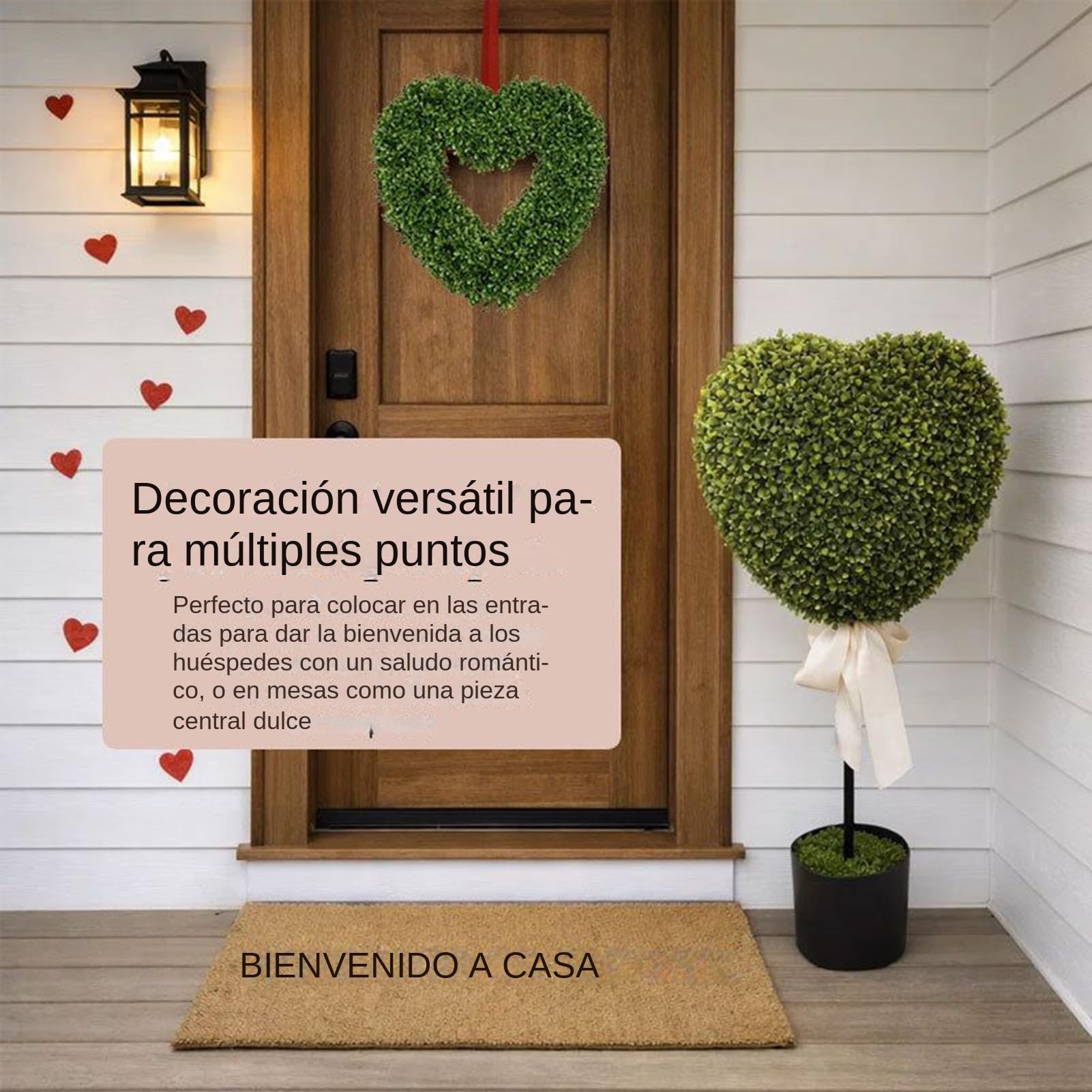 Topiaria Artificial Decoración San Valentín Corazón Artificial Hogar