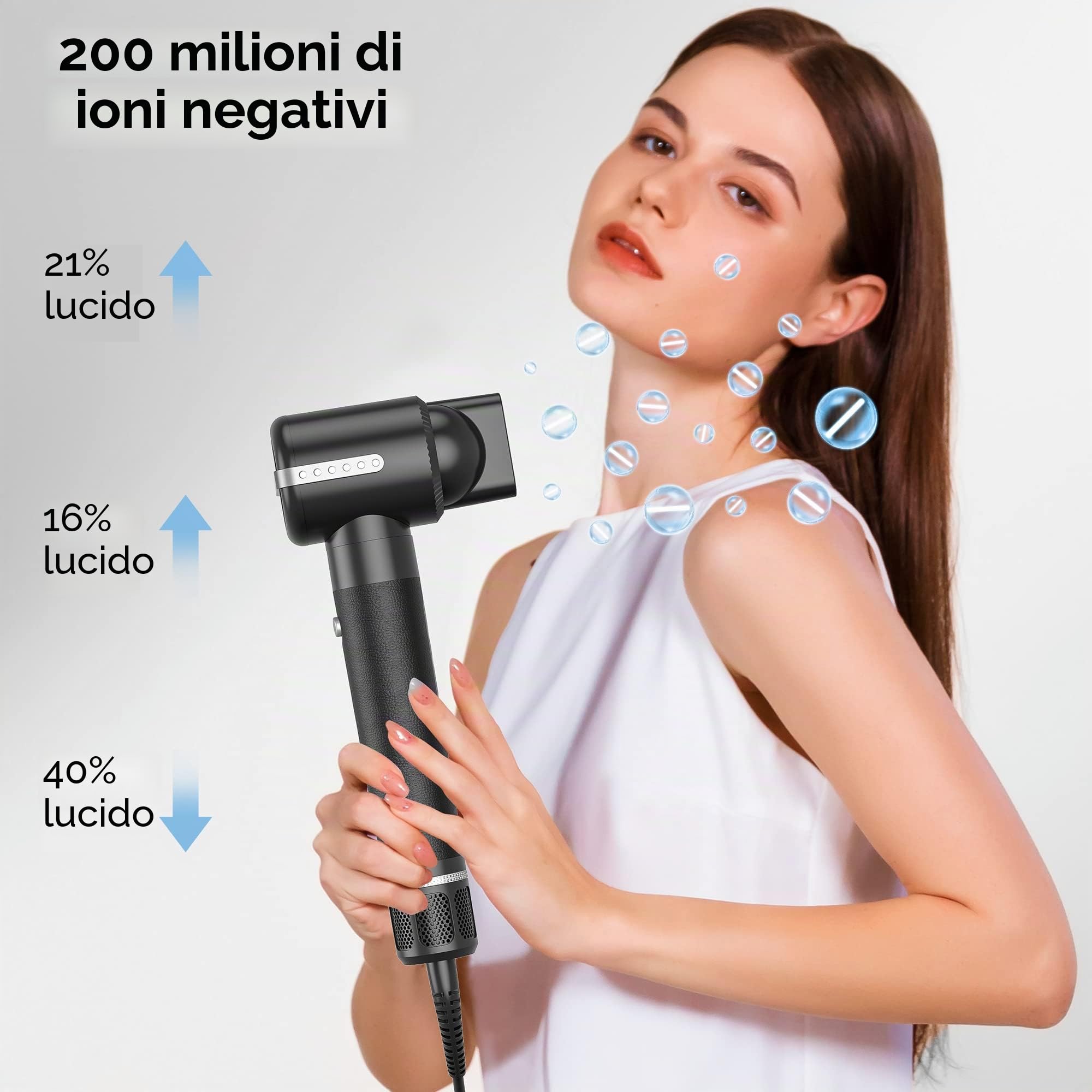 Asciugacapelli Air Styler 7 IN 1, 2024 NEW 110000 GIRI/MIN Asciugacapelli Multifunzione Con Spazzola Lisciante, Ferro Arricciacapelli ad aria Calda, Styling Arricciatura Raddrizzamento