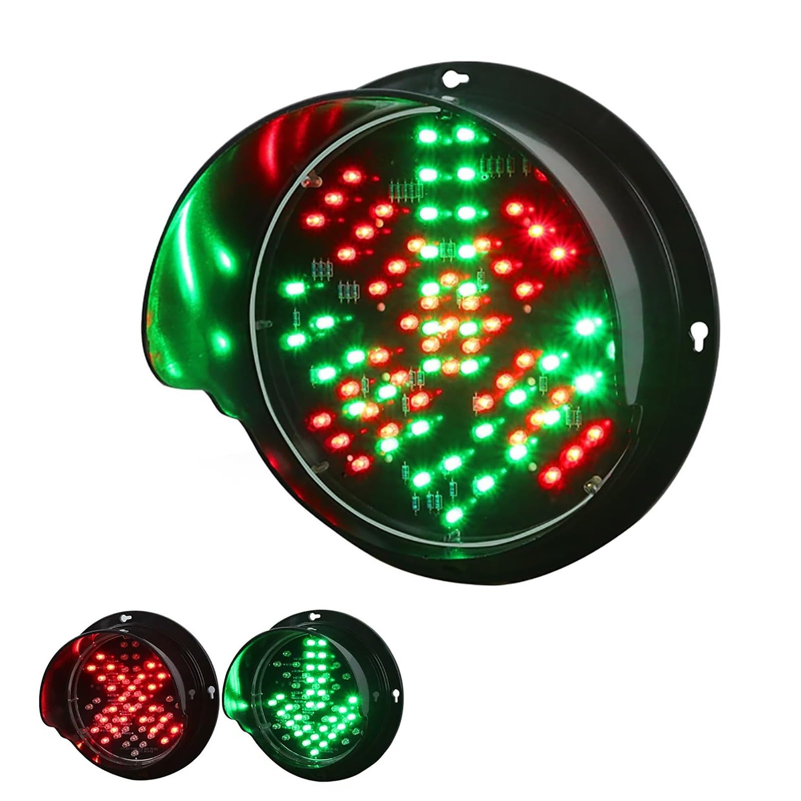 Semaforo Led Luz de Freno de Tráfico LED Semáforo LED de 12 V, luz LED 2 en 1 de parada y marcha, lámpara indicadora de tráfico con flecha roja X/verde, semáforo industrial resistente al agu