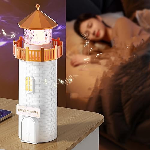 Miniatura 4 de Lámpara de luna proyector de luz nocturna, lámpara de faro recargable, luz nocturna para niños, lámpara de mesa LED con altavoz Bluetooth estéreo de