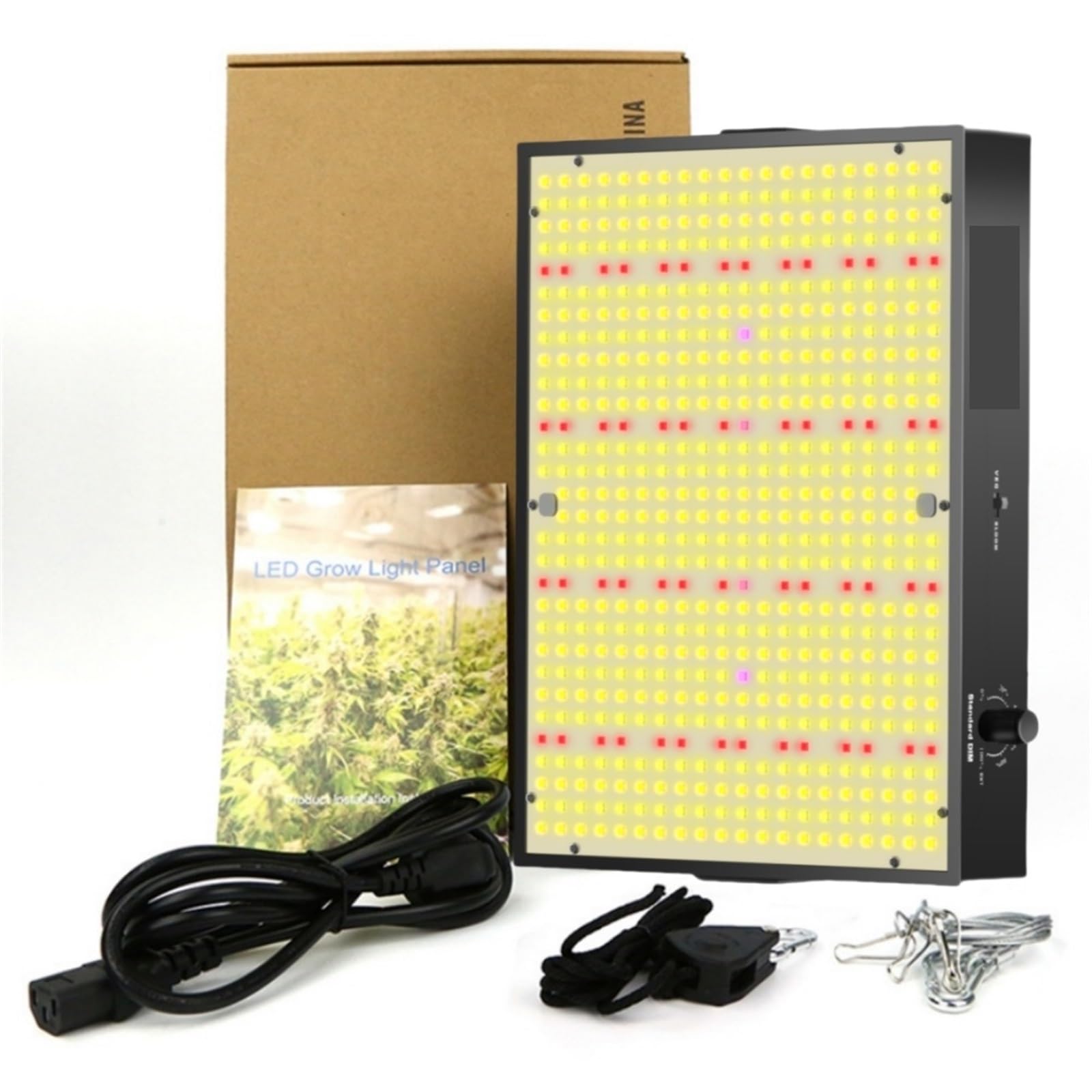 200W LED Roślinna lampa wzrostu, Pełne spektrum Solar Wbudowany wentylator chłodzący, Nadaje się do stosowania wewnątrz,Oszczędność Energii