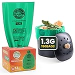Compost Bags 1.3 Gallon,150 Count,Compostable Small Trash Bags for Kitchen Countertop Compost Bin 0.75, 1,1.2, 1.3Gallon,ASTM D6400, US BPI and Europe OK compost HOME certified