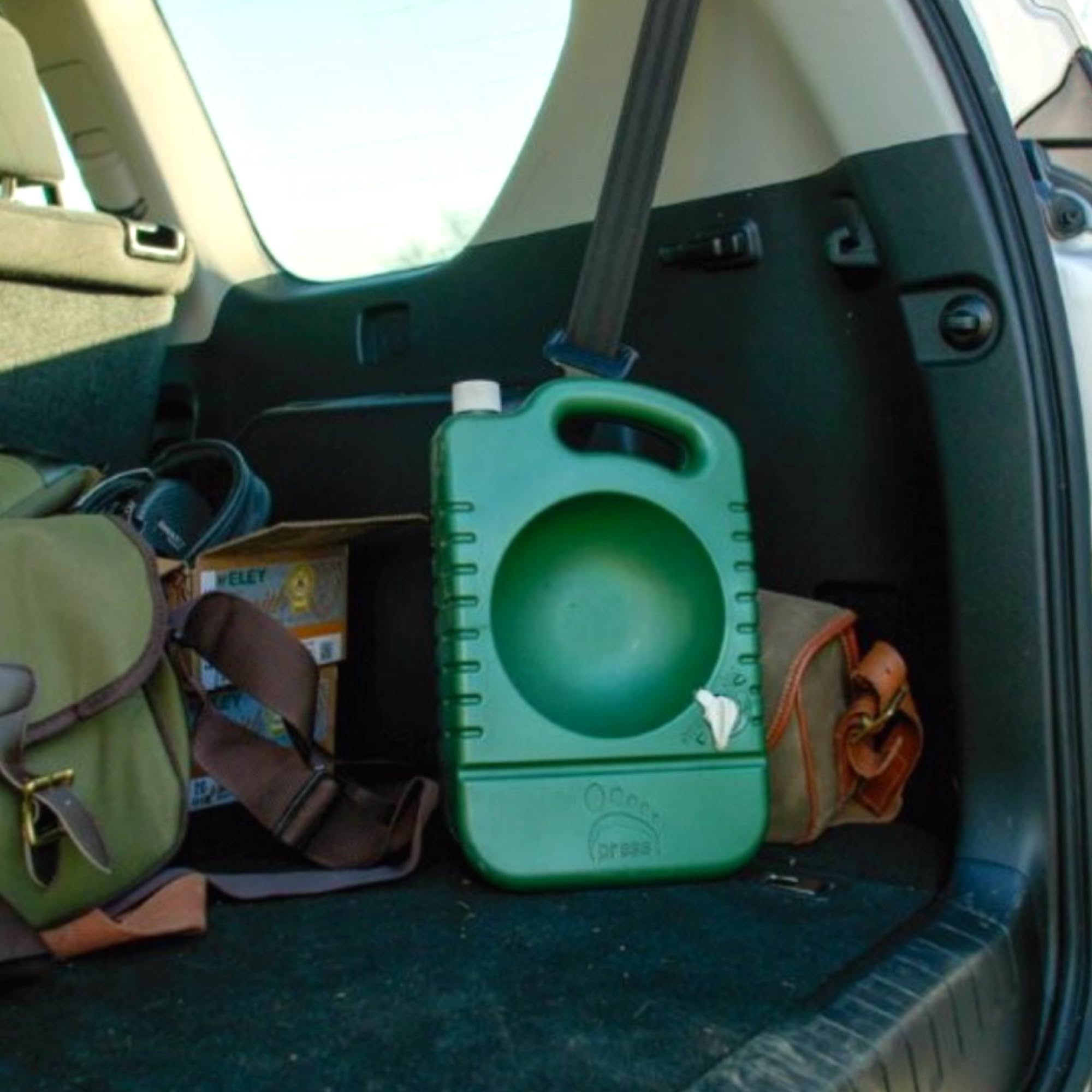 Gamelle de voyage pour chien - Bouteille d'eau pour chien 4 l - Gamelle portable avec poignée - Grand distributeur d'eau stable - Pompe à pied - Voiture - Voyage en plein air - Camping - Fournitures