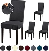 Vista 9 de Juego de 6 fundas elásticas para sillas de comedor, extraíbles y lavables, para sillas de comedor, hotel, ceremonia