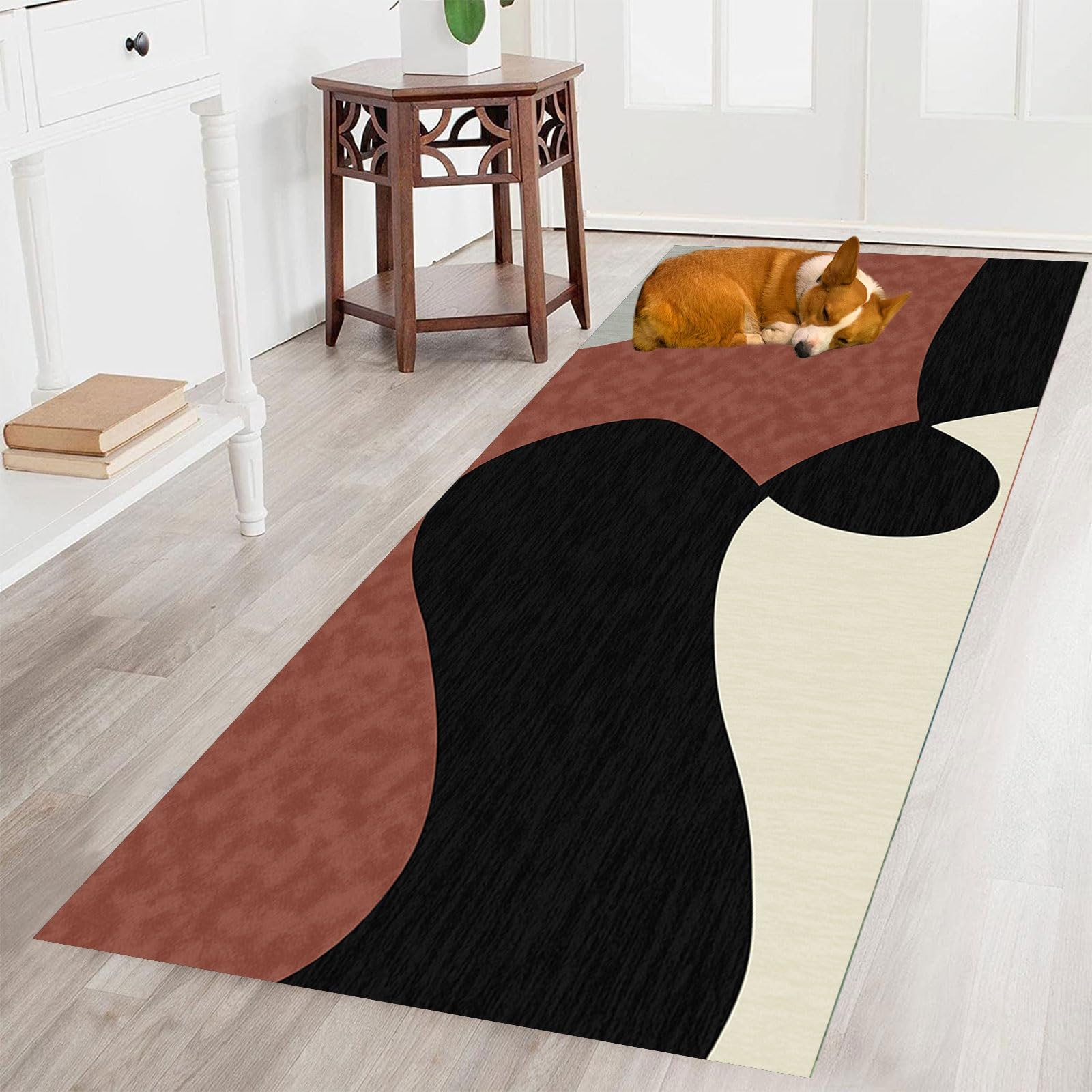 Alfombra de cocina antideslizante 60x190 felpudos moqueta corredor vintage pasillo lavable