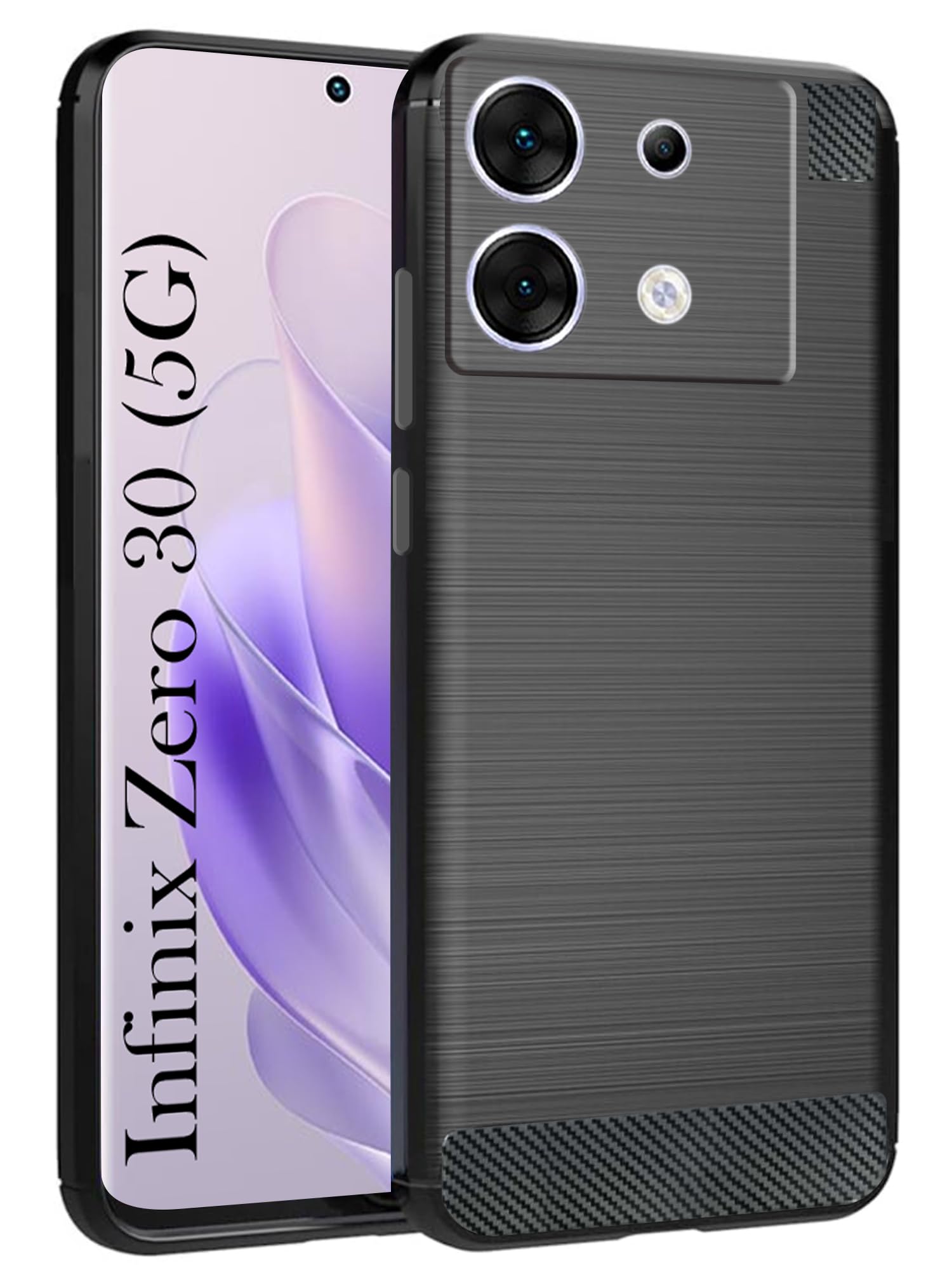 Jkobi Back Cover Case for Infinix Zero 30 5G (Hybrid Armor Case | Carbon Fiber Shockproof | Soft and Flexible | Black) (B0D4M4CGXH) Amazon Price History, Amazon Price Tracker
