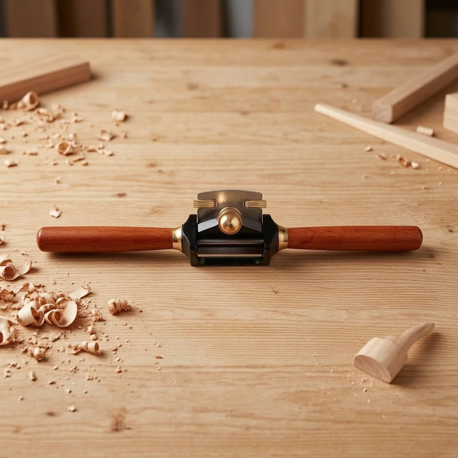 Pialla Manuale in Legno Pialla a Mano Pialla a Blocco Pialla da Finitura Pialla da Rifilo con Suola Piatta per Superfici Lisce Leva a Vite per